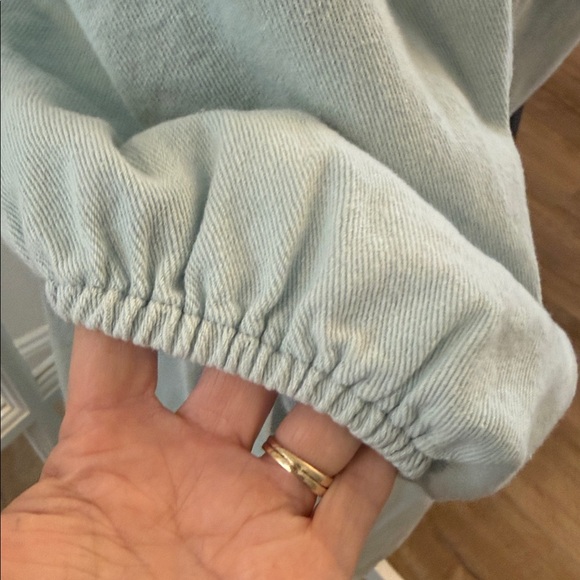 MOD on Trend Light Blue Denim Puff Sleeve Dress, Size Medium - Picture 3 of 7